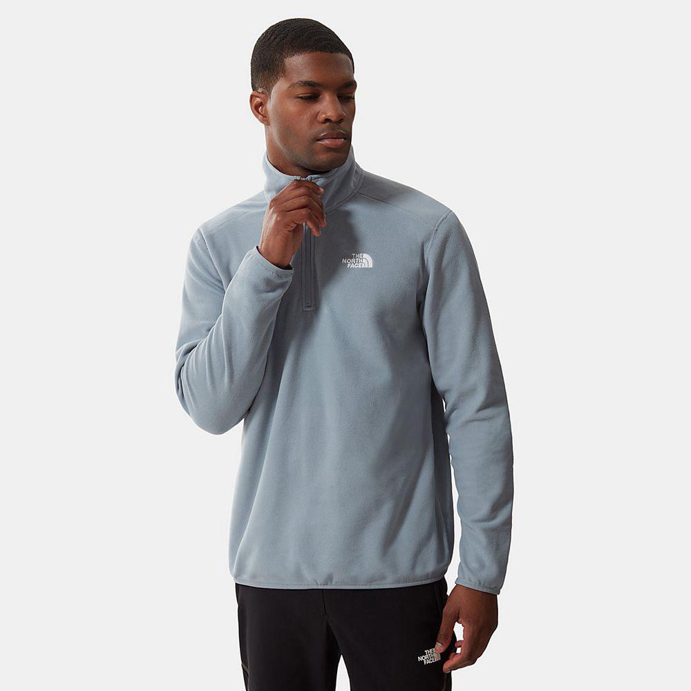 The North Face 100 Glacier Quarter-Zip Ανδρικα Fleece - Γκρι (XYKL84396)